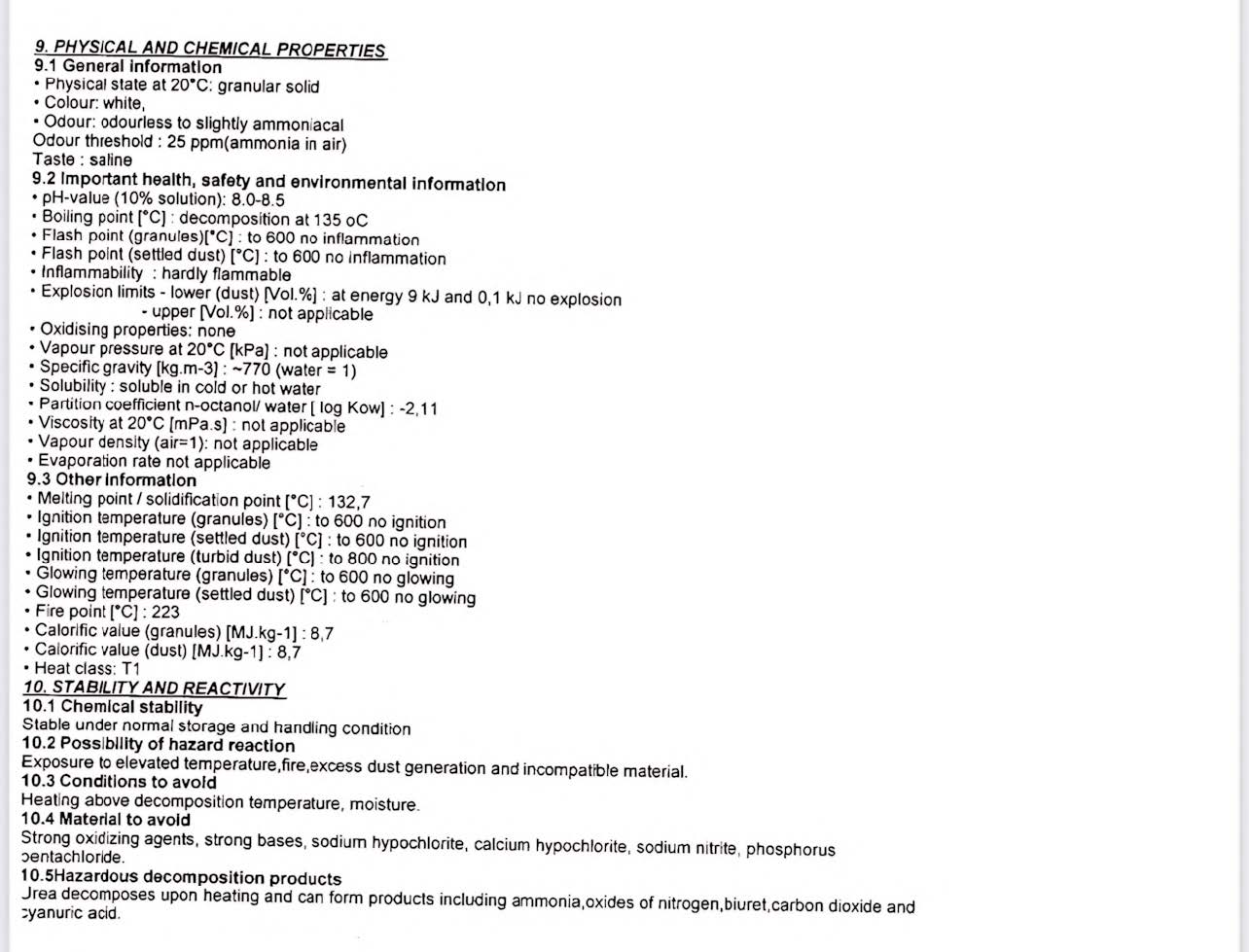 Scheda di Sicurezza - Pagina 4